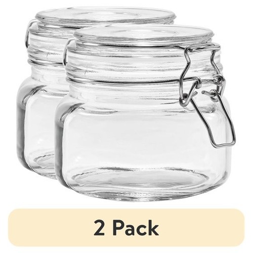 Pack glass canister - 2-pack, oz