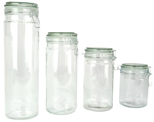 Glass storage jars canisters - glass,