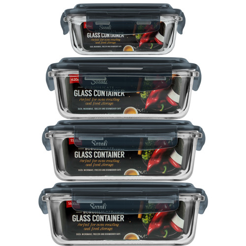 Glass food storage containers - food,