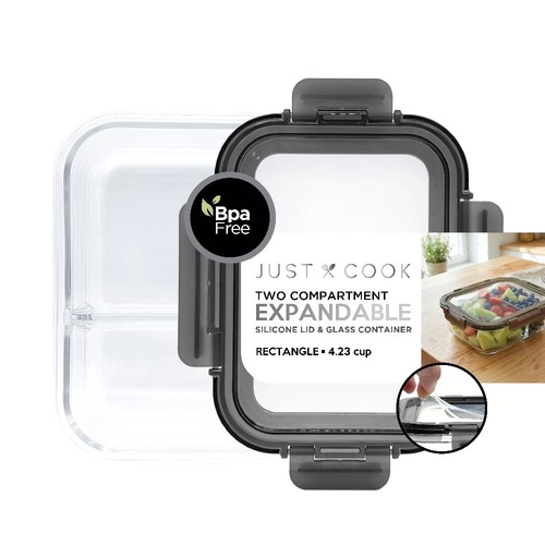 Glass food storage container - glass,