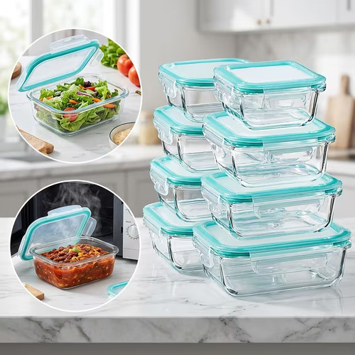 16pcs glass container seal - glass,