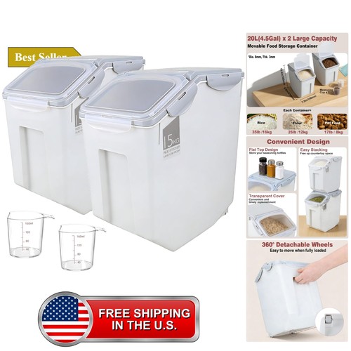 Rice storage container 25lb 2 - storage,