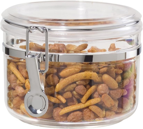 Clear canister with clamp lid - clear,
