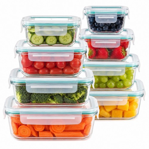 16pcs glass food storage - 16pcs,