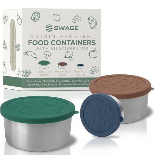 Set stainless steel food - of,
