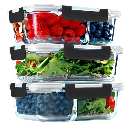 3 compartment glass - &,